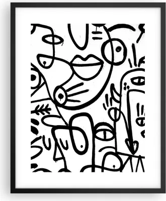 Produktbild von Gerahmtes Poster - Schwarzer Rahmen - Zeichnen Cartoon Graffiti - 40x50 cm - Wand Bild - Wanddeko - Wandbilder - Kunstposter - Wandposter - Bilderrahmen - Bilder - Kunstdruck - P2BPA40x50-4971