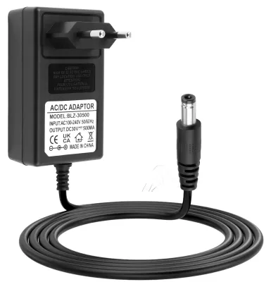 30V Ladekabel für Staubsauger, 0,5 A, 1,5 m, schwarz