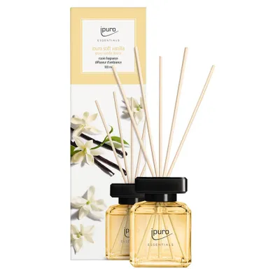 Produktbild von ipuro ESSENTIALS soft vanilla, Duftflasche, Schilfaroma-Diffusor, 0,1 l