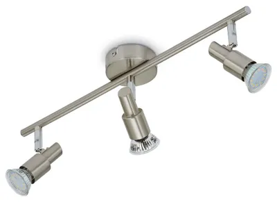 Immagine prodotto di Faretto LED per soffitto orientabile e inclinabile 3xGU10 9W nichel opaco Briloner