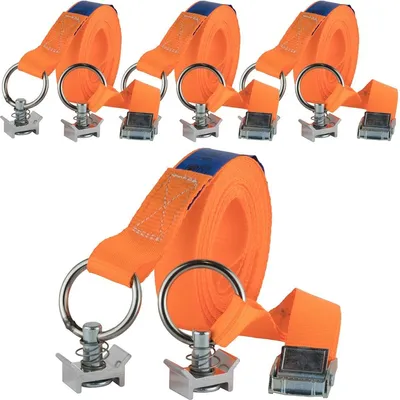 Produktbild von Safetytex Klemmschloss Gurt mit Single Fitting 250kg 25mm x 5m Airlineschiene 4 Stück