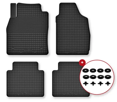 Productafbeelding van Rubberen automatten voor Ford Explorer – 4-delig, zwart, op maat – Wielganizator Semi-Universal