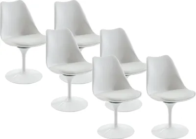 Produktbild von Satz von 6 Stühlen - Polypropylen und Metall - weiß XAFY