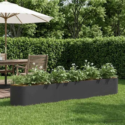 Obrázok produktu pre Maison Exclusive – Vyvýšený záhradný box, čierna farba, 280 x 40 x 40 cm