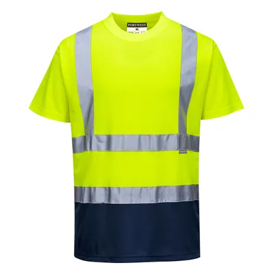 Produktbild von Portwest S378 Zweifarbiges Warnschutz T-Shirt Yellow/Navy Gr. M