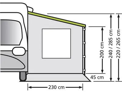 Produktbild von Eurotrail ETCT0018, Canopy, Grau, Polyester, 2350 mm, 2000 mm, 2,15 kg