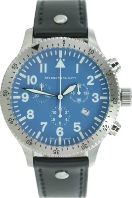 Produktbild von Aristo Herren Messerschmitt Uhr Chronograph Fliegeruhr ME-5030BLAU