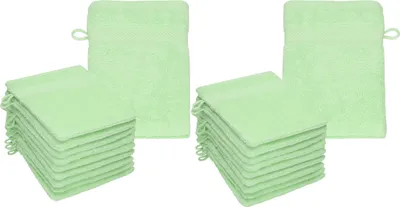 Produktbild von Betz 20 Stück Waschhandschuhe PALERMO 100% Baumwolle Größe 16x21 cm  Farbe Grün