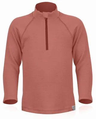 Produktbild von SOKY Kinder Merino-Wolle Sweatshirt 230g, Reißverschluss-Stehkragen, Raglan, antibakteriell