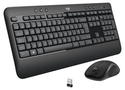 Immagine prodotto di Logitech Advanced MK540 - Senza fili - USB - Interruttore a chiave a membrana - QWERTY - Nero - Bianco - Mouse incluso