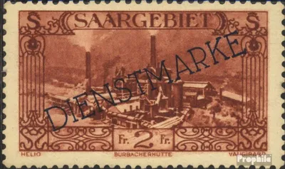 Produktbild von Briefmarken Saarland 1929 Mi D32 mit Falz Freimarken