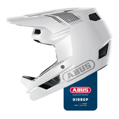 Produktbild von ABUS Downhill Helm HiDrop – ASTM-er Fullface Helm mit ABS-Außenschale für MTB: Downhill, Enduro und Bikepark – für Erwachsene und Jugendliche – Weiß, Größe XL
