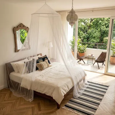 Zdjęcie produktu dla SEKEY moskitiera do łóżka podwójnego i pojedynczego - 60x250x1200 cm Duża moskitiera w podróży i w domu, moskitiera o drobnych oczkach z haczykami samoprzylepnymi