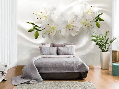 Produktbild von Vlies Fototapete Blumen Lilien 400x280 cm Tapeten Wandtapete XXL Abstrakt Blumen Lilien b-A-0347-a-a