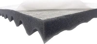 Produktbild von Dibapur Noppenschaumstoff SELBSTKLEBEND AKUSTIKSCHAUMSTOFF (100x50x4 cm) Schall Dämmung zur effektiven Akustik Dämmung …
