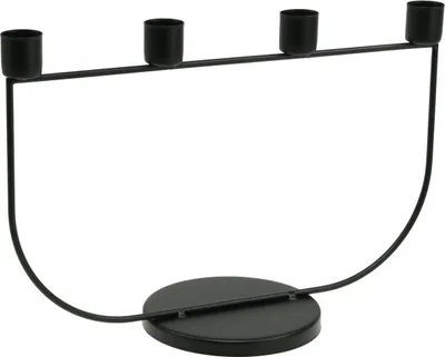 Produktbild von Kerzenständer Adventskranz Metall Tischdeko 27,5cm Schwarz