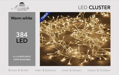 Productafbeelding van Clusterverlichting 384 LED s warm wit Anna's Collection