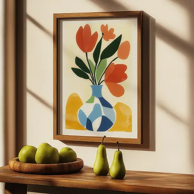 Immagine prodotto di Wallity, TUN029-L, quadro decorativo incorniciato in MDF, multicolore, 100% MDF, 35 x 47 x 2 cm