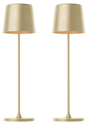 Produktbild von BRILLIANT LED-Akku-Tischleuchte Kaami, 2 W, 310 lm, 3000 K, gold, 2er Set