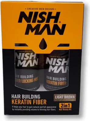 Obrázok produktu pre Sada na farbenie vlasov Nishman Keratin Light Brown 100ml
