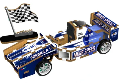 Immagine prodotto di puzzle in legno 3D - Formula 14 cm