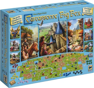 Produktbild von Asmodee Brettspiel Carcassonne - Big Box (ab 7 Jahre, 2 - 6 Spieler, 35 min), Farbe:Bunt