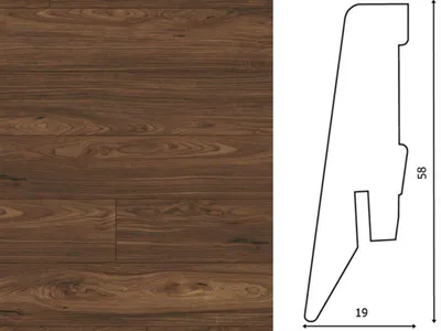 Produktbild von 2,40 m | Sockelleiste Nussbaum Toscana D3070 Nachbildung Ktex 1