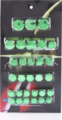 Imagen del producto de 30 piezas de tapas decorativas para tornillos, tuercas y pernos de motocicletas, compatibles con Yamaha, Kawasaki y Honda, color verde