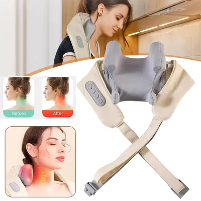 Produktbild von Nackenmassagegerät Shiatsu Massagegerät Nacken Schultermassage mit 2 Heizstufen