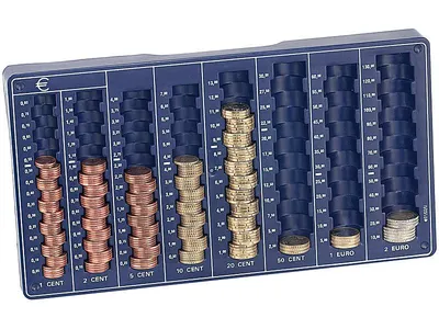 Produktbild von Münzzählbrett Euro-Münzbrett für alle Euro- und Cent-Münzen Geldkassette Münzsortierer für Euro und Cent