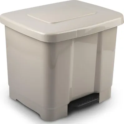 Produktbild von Plasticforte Treteimer - 2-Fach - beige - 35L