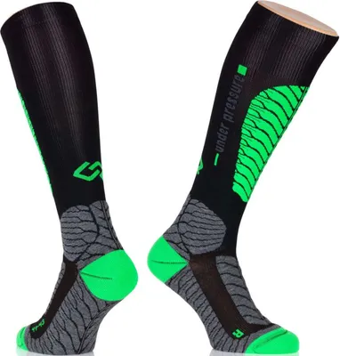 Produktbild von Under Pressure Ice Touring | Kompressionsstrumpf (1 Paar) Kompressionsstrumpf für die Piste 41-43 (Wade: 30-41cm) neongrün