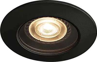 Image de Varu plafonnier encastré GU10 IP65 noir rond
