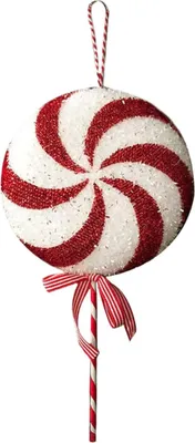 Produktbild von WEIHNACHTSDEKORATIONEN – Großer Lutscheranhänger mit Süßigkeitendesign, Weihnachtsdekoration, Weihnachtsdeko für Zuhause.