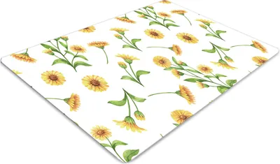 Produktbild von Stuhlunterlage Bürostuhlunterlage 120 cm x 90 cm Bodenmatte Bürostuhlunterlage - Sonnenblumen