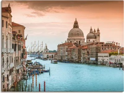 Produktbild von ARTland Leinwandbild Venedig Canal Grande I Größe: 80x60 cm