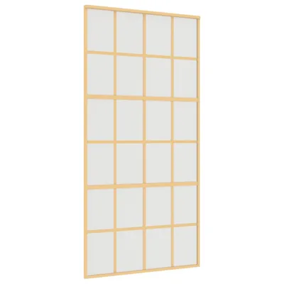 Immagine prodotto di vidaXL Porta scorrevole Golden 102,5x205 cm Vetro e alluminio ESG opaco
