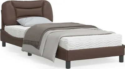 Immagine prodotto di Maison Exclusive - Struttura letto con luci LED, senza materasso "Hvar" marrone 90x200 cm