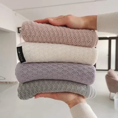 Obrázek produktu pro Lullalove Bambusová deka Motýlek pudrově béžová