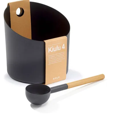 Produktbild von SET> KOLO Sauna Kübel 4 + Kelle, schwarz