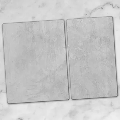 Produktbild von Glas-Herdabdeckplatten Glaskeramikkochfeld-Abdeckung Spritzschutz Glas 70x52 Beton Textur