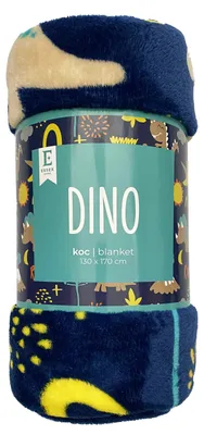 Produktbild von Essex Dino Plüschdecke 130x170 cm Kinder
