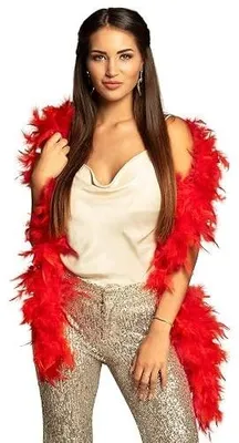 Zdjęcie produktu dla Boa z piórami długość 180 cm charleston lata 20 te flapper karnawał