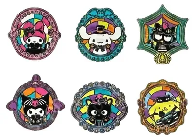 Image de Sanrio by Loungefly Ansteck-Pins Blind Box Hello Kitty and Friends Halloween Stained Glass Display (12)