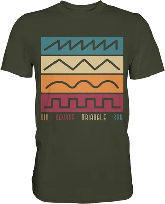 Produktbild von Modularer Synthesizer Synth Vintage Analog Wellen T-Shirt – Urban Khaki / 3XL