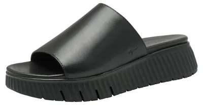 Obrázok produktu pre Tamaris Comfort – dámske kožené sandále na platforme, čierna (Black), veľkosť 41 EU