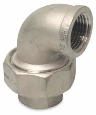 Zdjęcie produktu dla Złącze gwintowane Kolanko ze stali nierdzewnej 90° 1/2" IG stożkowe