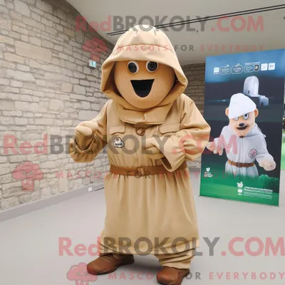 Obrázek produktu pro Postava REDBROKOLY maskota Tan Irish Castle oblečená s mikinou a barety