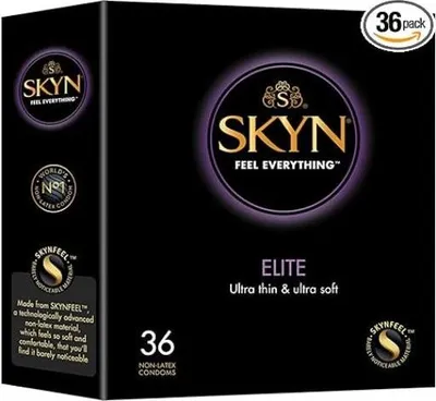 Produktbild von 36 Stück SKYN Elite Kondome Skynfeel Latexfrei Extra Dünn Extra Weich 53mm Breit