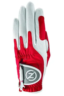 Immagine prodotto di Guanti da golf da donna Zero Friction in materiale sintetico con vestibilità compressiva, taglia unica, da donna, rossi